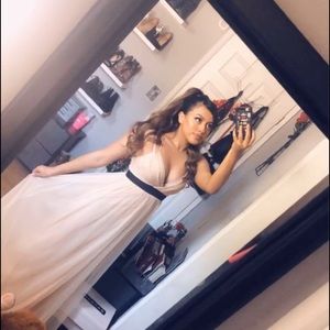 Tan tulle dress